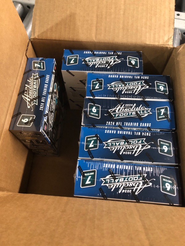 Photo 1 of 2024 Panini Absolute Football NFL Trading Cards Mega Box 6 BOXES TOTAL 