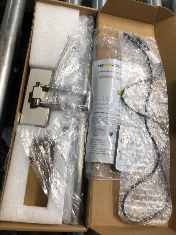 Photo 1 of HOWMZON Picture Light, 17.5inches Picture Light Battery Operated,3CCT Picture Frame Light,Wireless Picture Lights for Wall Artwork Display, Photo,Library (Satin Nickel)