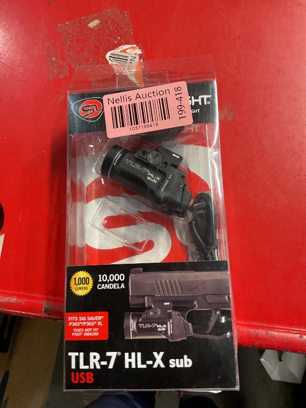 Photo 1 of Streamlight 69504 TLR-7 HL-X sub USB 1000-Lumen Rechargeable Rail-Mounted Weapon Light Designed Exclusively for Sig Sauer P365/XL Closed Rail Systems, Includes Mounting Kit with Keys, Black