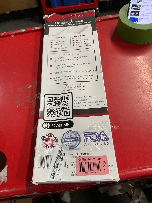 Photo 1 of Cabinet Hero Slimline and Drip Ramp Door Protector - Plastic Edge Guard - Slip On, Kitchen, Drawer Front, Prevent Chipping Impact Protection - 3/4 Thick, 18 Inch Length - Combo Pack - Clear, Pack of 2