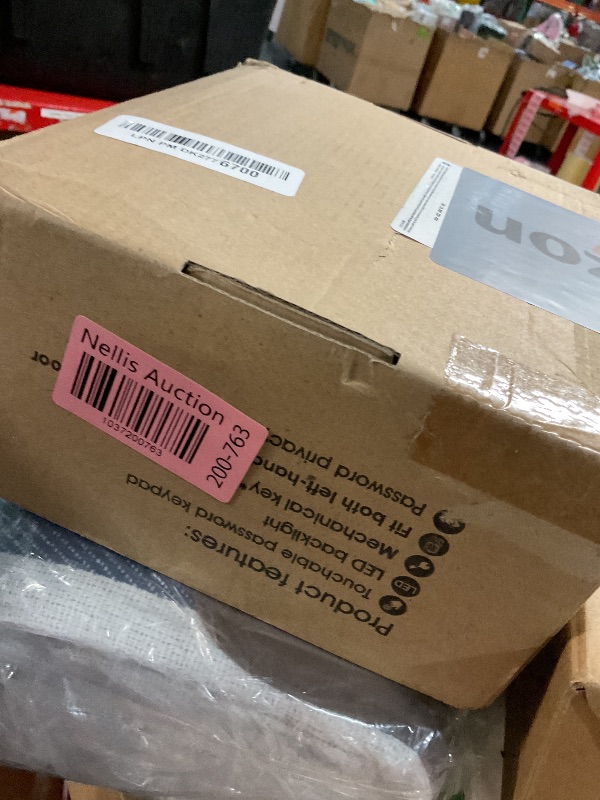 Photo 2 of Keyless Entry Door Lock with Code, Keypad Door Lock with Handle, Touchscreen Door Knob with Keypad, Electronic Door Lock for Front Door Garage Bedroom Home, Auto-Lock, Matte Black