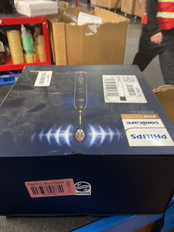 Photo 1 of Philips Sonicare DiamondClean Smart 9700 Electric Toothbrush, Sonic Toothbrush with App, Pressure Sensor, Brush Head Detection, 5 Brushing Modes and 3 Intensity Levels, Lunar Blue, Model HX9957/71