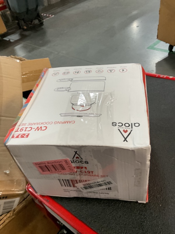 Photo 1 of Alocs Camping Cookware, Alumina Camping Cooking Set with Camping Kettle, Lightweight Portable Camping Gear, Non-Stick Camping Pan Included Storage Carry Bag for Outdoor Backpacking Hiking and Picnic