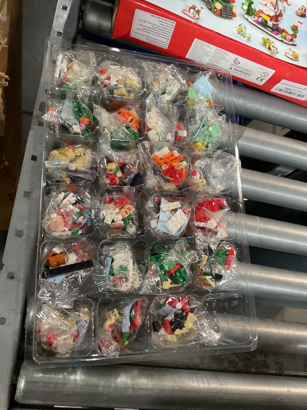 Photo 1 of ***NONREFUNDABLE MISSING PART***Advent Calendar 2024 Christmas Train Building Blocks Set - 24 Days Building Blocks Toys for Kids Adult Holiday Countdown Calendars Xmas Thanksgiving Gifts