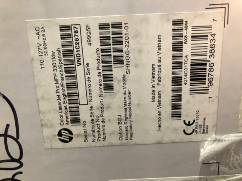 Photo 1 of LaserJet Pro MFP 3301fdw Wireless Color All-in-One Laser Printer