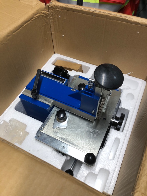 Photo 1 of Consfly Metal Nameplate Stamping Machine Semi-Automatic Embosser Label Printing Marking Machine Dog Tag Printer (3mm Character Wheel)