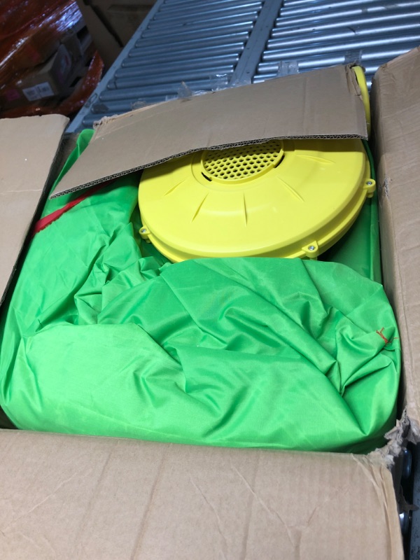 Photo 1 of TONGFUSHE Inflatable Cash Cube Booth with 2pcs Blower Inflatable Cube Cash Grab Machine Inflatable Three-Dimensional Money Grab Booth Machine Fast Inflatable Cash Grab Game Activity (Green)