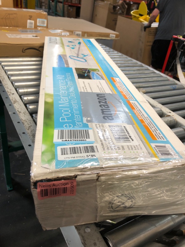 Photo 1 of Intex 28003E Deluxe Above Ground Pool Maintenance Kit for Minimum 800 GPH Flow Rates with Vacuum, 110" Pole, Wall Brush and 24' Hose (Color May Vary)