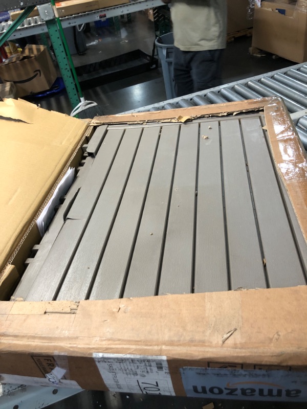 Photo 1 of (Used)(incomplete)YITAHOME 51 Gallon Resin Package Delivery Box for Outside, Storage Box with Lockable Secure, Resin Deck Box for Porch, Curbside?Brown?