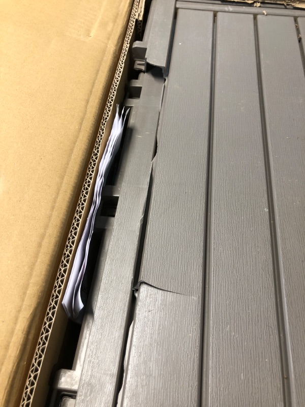 Photo 1 of (Used)(incomplete)YITAHOME 51 Gallon Resin Package Delivery Box for Outside, Storage Box with Lockable Secure, Resin Deck Box for Porch, Curbside?Brown?