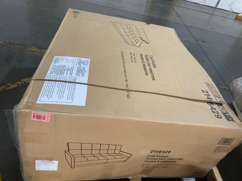 Photo 1 of ******TRUCK OR TRAILER PICKUP****** DHP Andora 76 Inch Futon Sofa Bed, Modern Upholstered Couch Sleeper with Button Tufted Back and Seat, Full, Grey