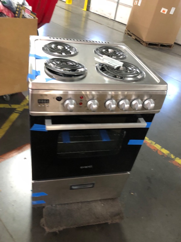 Photo 1 of ***TRUCK/TRAILER PICKUP ONLY - MAJOR DAMAGE - SEE COMMENTS***
Avanti ERU240P3S ERU240 24" Electric Range Oven with Framed Glass Door, in Stainless Steel
