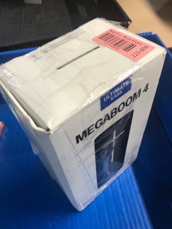 Photo 1 of (USED/FAIR) (POWER TESTED) (MISSING CHARGER)  Ultimate Ears MEGABOOM 4 Portable Waterproof Bluetooth Speaker with Powerful 360-Degree Sound and Thundering Bass, Floating Speaker with 20-Hour Battery and 147ft (45m) Range - Black