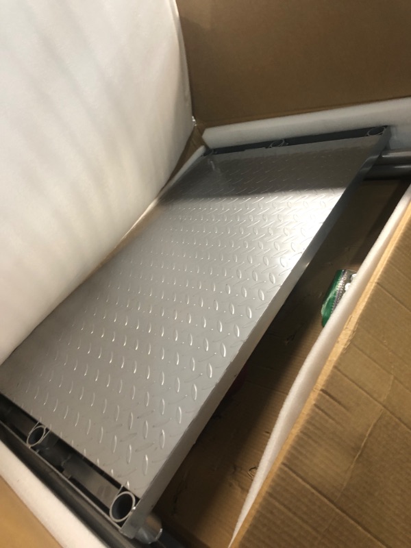 Photo 1 of ***MISSING CASTOR WHEELS TRUCK/TRAILOR PICK UP***Steel Panel Truck Cart, Platform Truck, Heavy Duty Lumber Drywall Dolly, Flatbed with 2500 lbs Capacity and 4 Swivel Casters, 36x24inch Steel Board with 3 Side Handrails