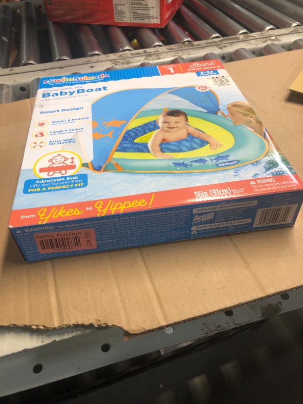 Photo 1 of Aqua Grow-with-me BabyBoat with Canopy, Blue