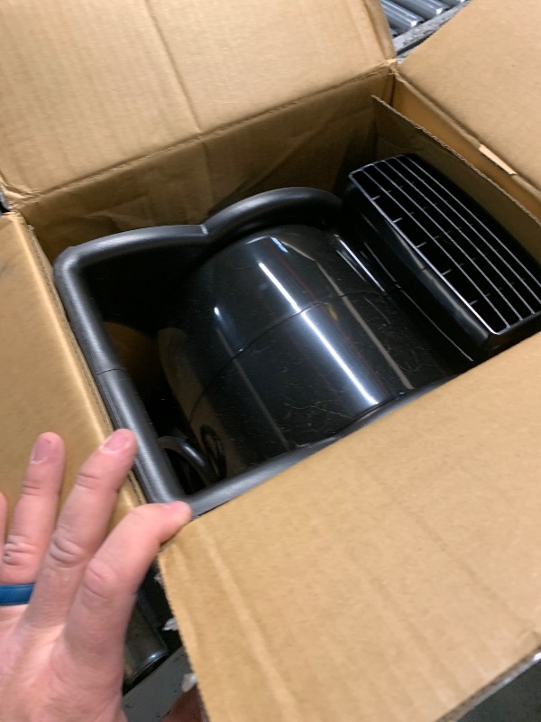 Photo 1 of Lasko 12” Utility Fan for Job Site or Home Use, 289 CFM, Pivoting High Velocity Blower Fans, 3 Speeds, 2 Accessory Outlets 120V, Black, U12104