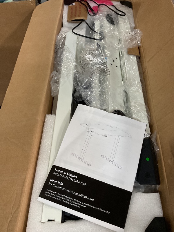Photo 1 of (Sold for parts only) Sweetcrispy Electric Adjustable Height Standing Desk - 40 x 24 inch Sit to Stand Up Desk with Splice Board