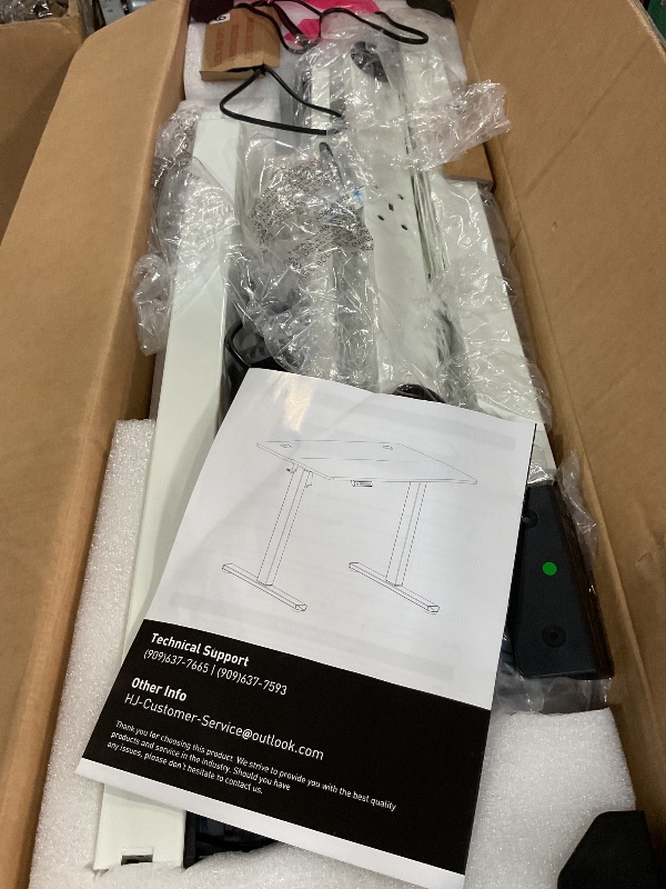 Photo 1 of (Sold for parts only) Sweetcrispy Electric Adjustable Height Standing Desk - 40 x 24 inch Sit to Stand Up Desk with Splice Board