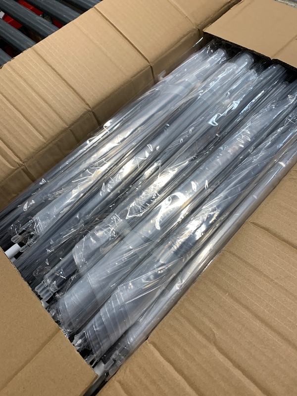 Photo 1 of Reginary 30 Pieces Wedding Umbrellas Bulk Auto Open Stick Umbrellas with White European J Hook Handle Windproof Large Canopy Umbrella for Outdoor Wedding Bride Groom Photography Golf (Clear)