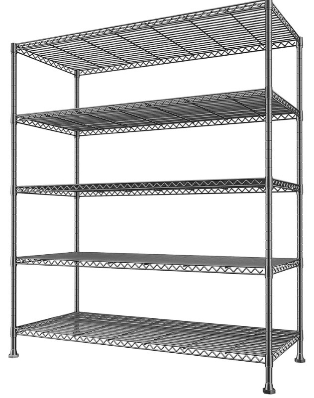 Photo 1 of ***SIMILAR TO THE IMAGE***VEVOR Storage Shelving Unit, 5-Tier Adjustable Storage Shelves, 60" L x 24" W x 78" H Heavy Duty Garage Storage Shelves, Metal Shelves for Kitchen Pantry Basement Bathroom Laundry