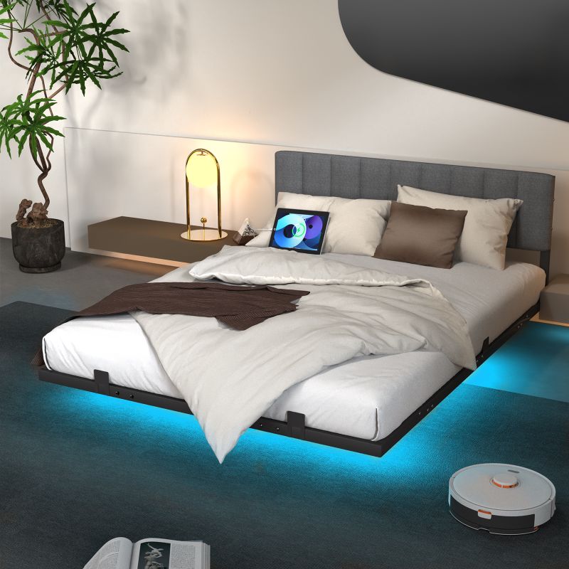 Photo 1 of 


Best seller
Behost
Behost Queen Floating Upholstered Bed Frame ,Metal Platform Bed with Smart LED Lights and Charging Stat