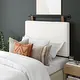 Photo 1 of Charlie Wall Mount Boucle Upholstered Padded Headboard, Adjustable Height with Metal Rai
