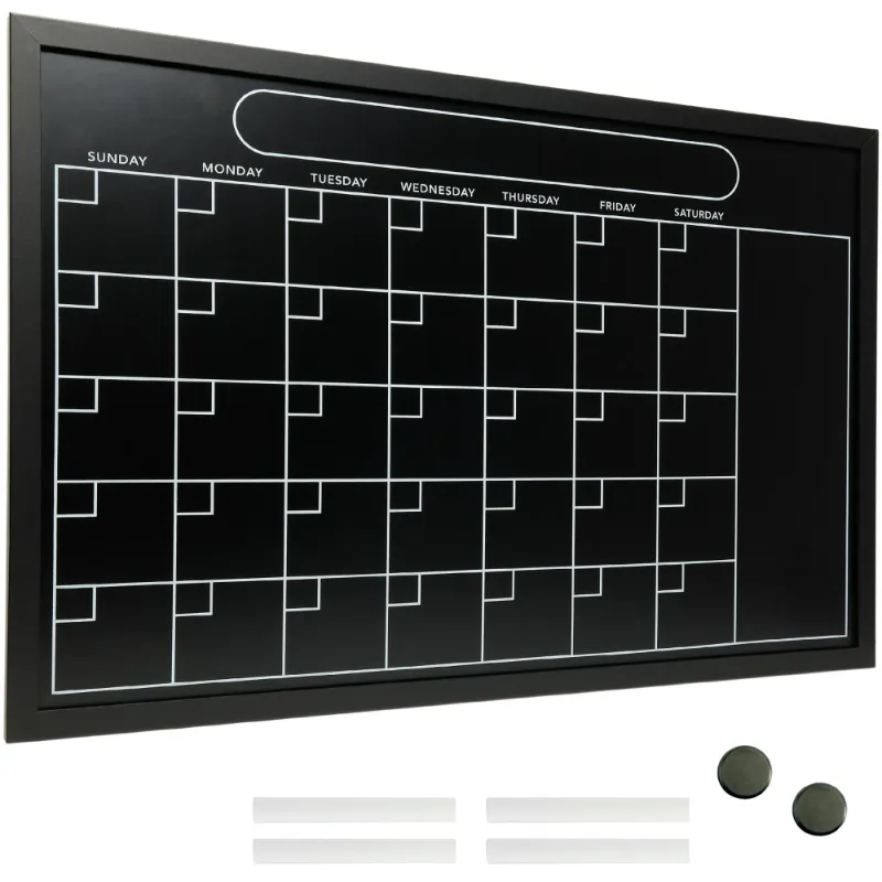 Photo 1 of Excello Global Products Weekly Monthly Format Reminder Magnetic Chalkboard Wall Mounted