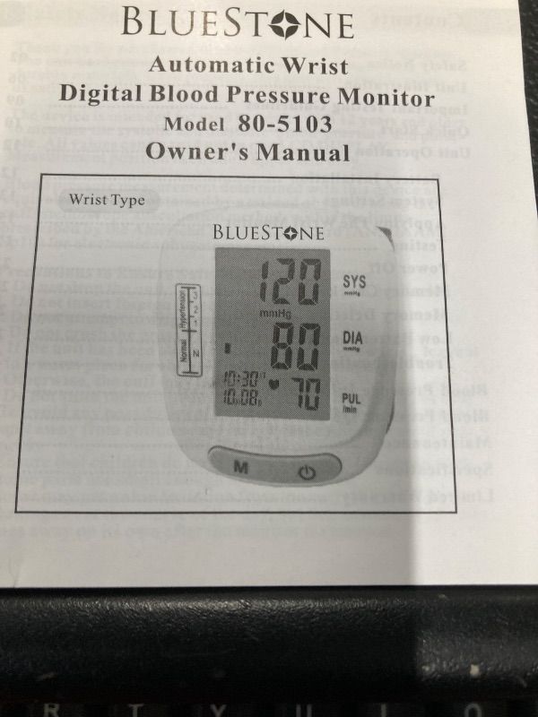 Photo 1 of Digital Premium Wrist Blood Pressure Monitor with Automatic Wrist Cuff that Displays Blood Pressure, Pulse Rate and Irregular Heartbeat, Stores up to 120 Readings (Pack of 1)