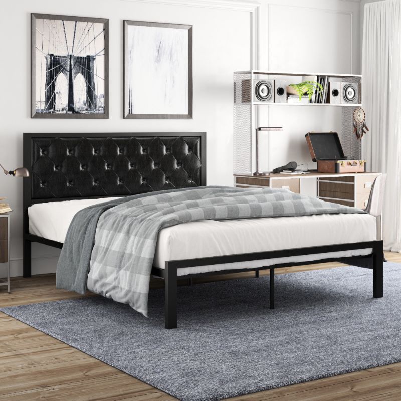 Photo 1 of 

View in 3D




Best seller
Visit the Amolife Store
Amolife Queen Size Metal Bed Frame with Faux Leather Upholstered Headboard, Black
4.6 stars out of 1789 reviews
(4.6)|
1,789 ratings