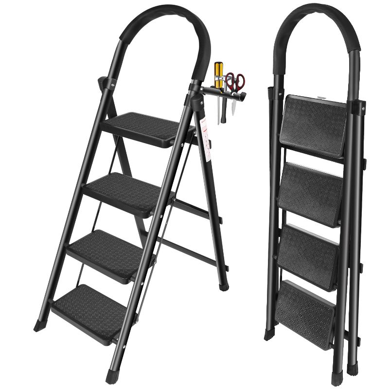 Photo 1 of 



IHHIZLTT
IHHIZLTT Ladder 4 Step Folding, 330 Lbs Step Stool Foldable with Anti-Slip Wide Pedals Full Steel ,Kitchen,Home-Black