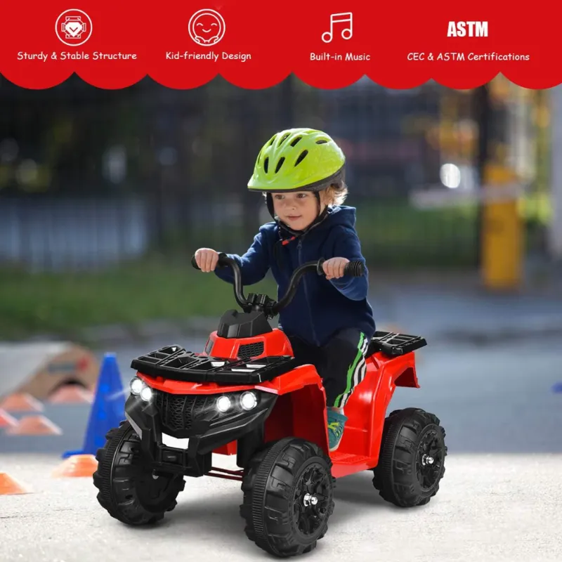 Photo 1 of 



Best seller
Visit the Gymax Store
Gymax 6V Battery Powered Kids Ride On ATV 4-Wheeler Quad w/ MP3 & LED Headlight Red
3.2 stars out of 646 reviews
(3.2)|
646 ratings