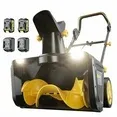 Photo 1 of Brefac Snow Blower 40 V 20''Single Stage Cordless Snowblower,with 2*4.0 Ah Battery and Charger ,LED,Can Be Adjusted 180°
