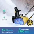 Photo 2 of Brefac Snow Blower 40 V 20''Single Stage Cordless Snowblower,with 2*4.0 Ah Battery and Charger ,LED,Can Be Adjusted 180°
