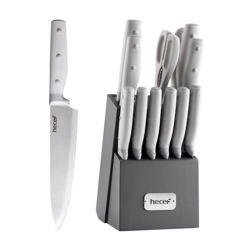 Photo 1 of 




Reduced price
Visit the Hecef Store
Hecef 14-Piece Premium Stainless Steel Kitchen Knife Set with Steak Knives, Knife Block