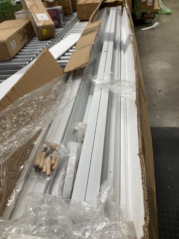 Photo 1 of Wall Room Divider, Storage Cabinet Storage Display with Shelves, Modern Freestanding Wood Room Divider Screen, Wall Privacy Screens for Home Office Decorative (White,31.5" L x 9.5" W x 79.5" H)