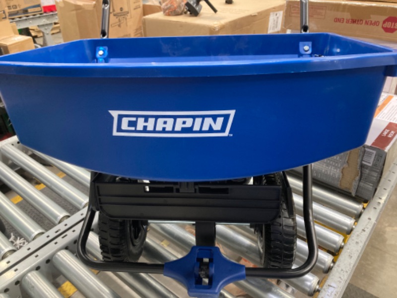 Photo 2 of Chapin International Chapin 8003A 65-Pound Residential Salt Spreader with Baffles, No Size, Blue