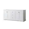 Photo 1 of Avery 71 in. W x 21.75 in. D x 34.25 in. H Double Bath Vanity Cabinet without Top in White