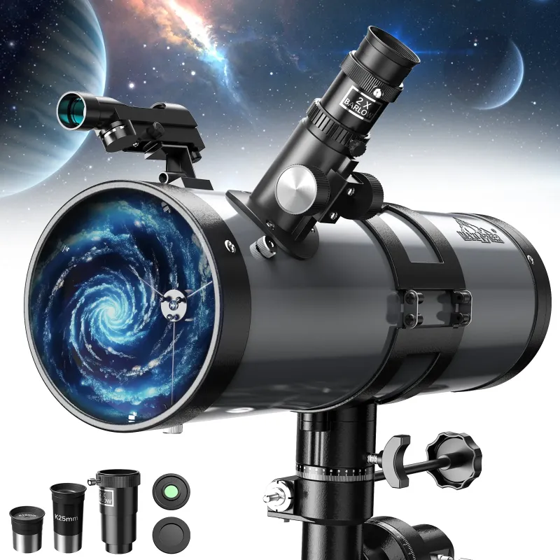 Photo 1 of BEBANG Reflector Telescope for Adults, 114mm Large Aperture 500MM AZ, Manual Equatorial Mount