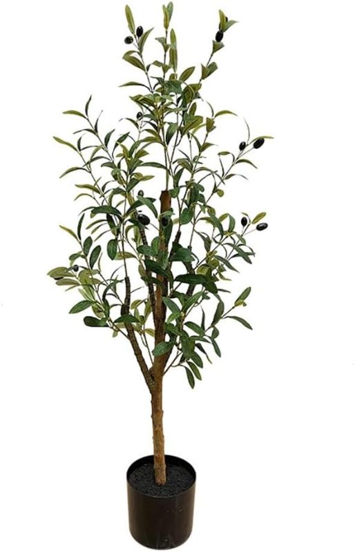 Photo 2 of ***missing top of tree, see picture*** Olive Trees Artificial Indoor, Artificial Olive Plants, Tall Faux Olive Tree, Fake Silk Tree in Pot with Olive Branch & Fruit, Home Office Modern Decor(4 FT)
Brand: MeuNic
