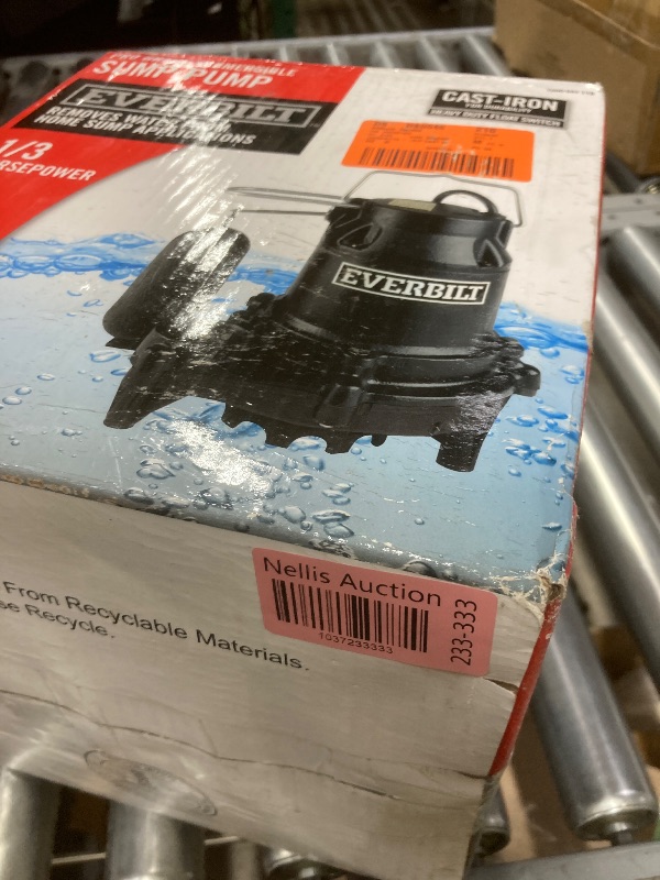 Photo 1 of 1/3 HP Cast Iron Sump Pump