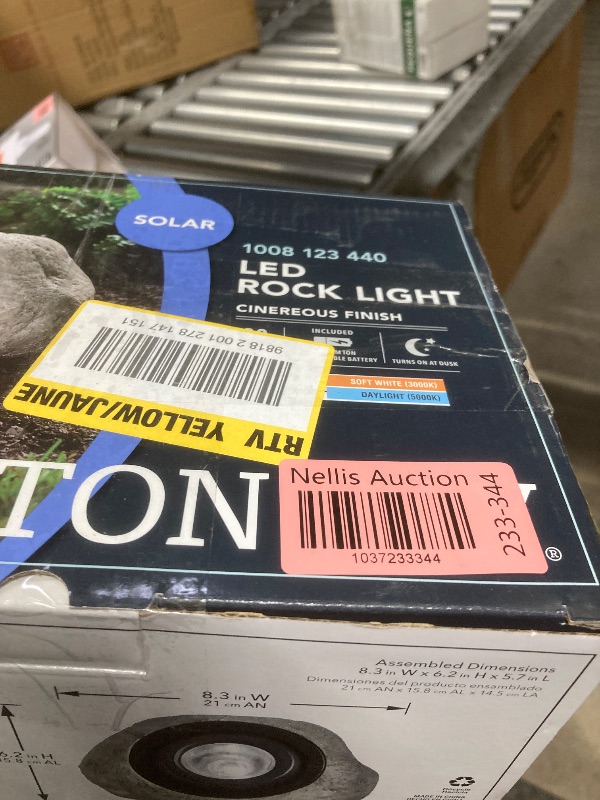 Photo 1 of 30 Lumen Gray LED Weather Resistant Outdoor Solar Rock Spot Light with Adjustable Lamp Head



