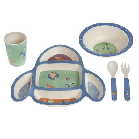 Photo 1 of ***ONLY THE PLATE***Monbebe 5 Piece Bamboo Mealtime Set Rocket