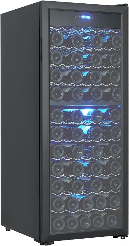 Photo 1 of ***PARTS ONLY***
Dual Zone Wine Cellar - 80 Bottles Capacity, Freestanding Wine Cooler, Adjustable Shelves, Single Glass Door, Digital LED Touch Control, For Red, White, Champagne, Sparkling Wine