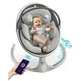 Photo 1 of Baby Swing for Infants, Portable Swing for Baby Boy Girl,Remote Control Indoor Baby Rocker with 5 Sway Speeds,1 Seat Positions,10 Music and Bluetooth