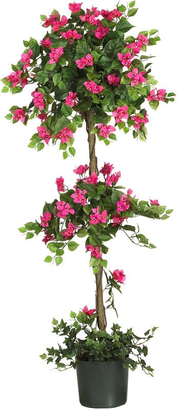 Photo 1 of 5 ft. Artificial Mini Bougainvillea Topiary Silk tree

