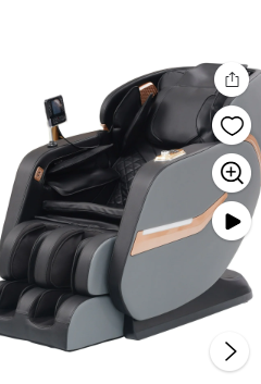 Photo 1 of 4D SL Track Zero Gravity Massage Chair Recliner with Calf and Foot Rollers, AI Voice Control, LCD Screen, Quick Access Buttons (Black) **MISSING PIECES SEE NOTES 
