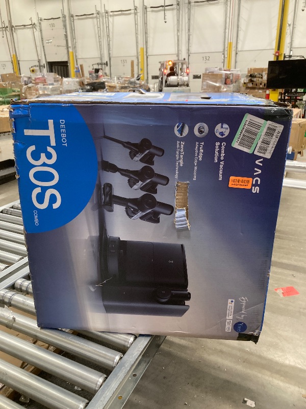 Photo 1 of ECOVACS DEEBOT T30S Combo Robot Vacuum and Mop, All-in-One Cleaning Hub, 11000Pa, ZeroTangle Technology, TruEdge Adaptive Edge Mopping, Dual Self-Emptying, Hot Water Mop Washing, Auto-Mop Lifting