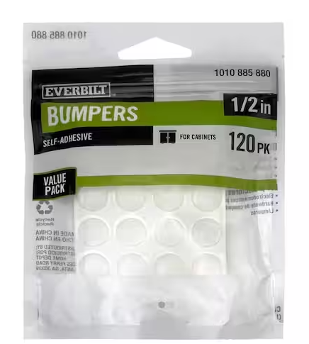 Photo 1 of 1/2 in. Clear Self-Adhesive Round Bumper (120-Pack)


