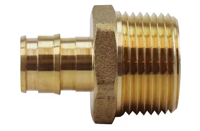 Photo 1 of 1/2 in. Brass PEX-A Expansion Barb x 3/4 in. MNPT Male Adapter
