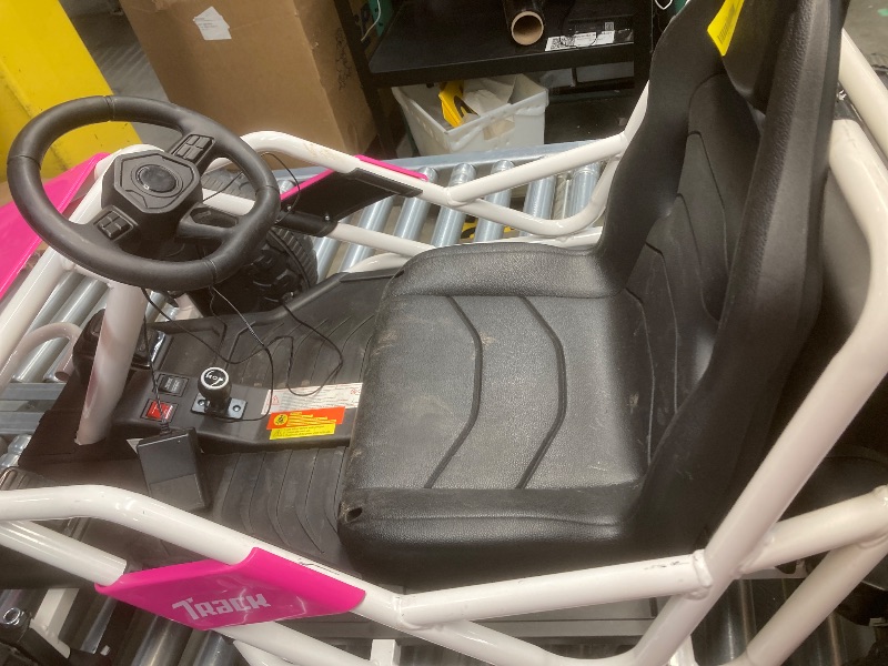 Photo 1 of 24V 7AH Ultimate Go Kart for Kids Age 6+, 2x200W Motors Off Road Go Karts for Girls and Boys, Electric Go Kart with 2 Shock Absorbers, Wide Seat, Metal Frame (PINK) ***NOT FUNCTIONAL 